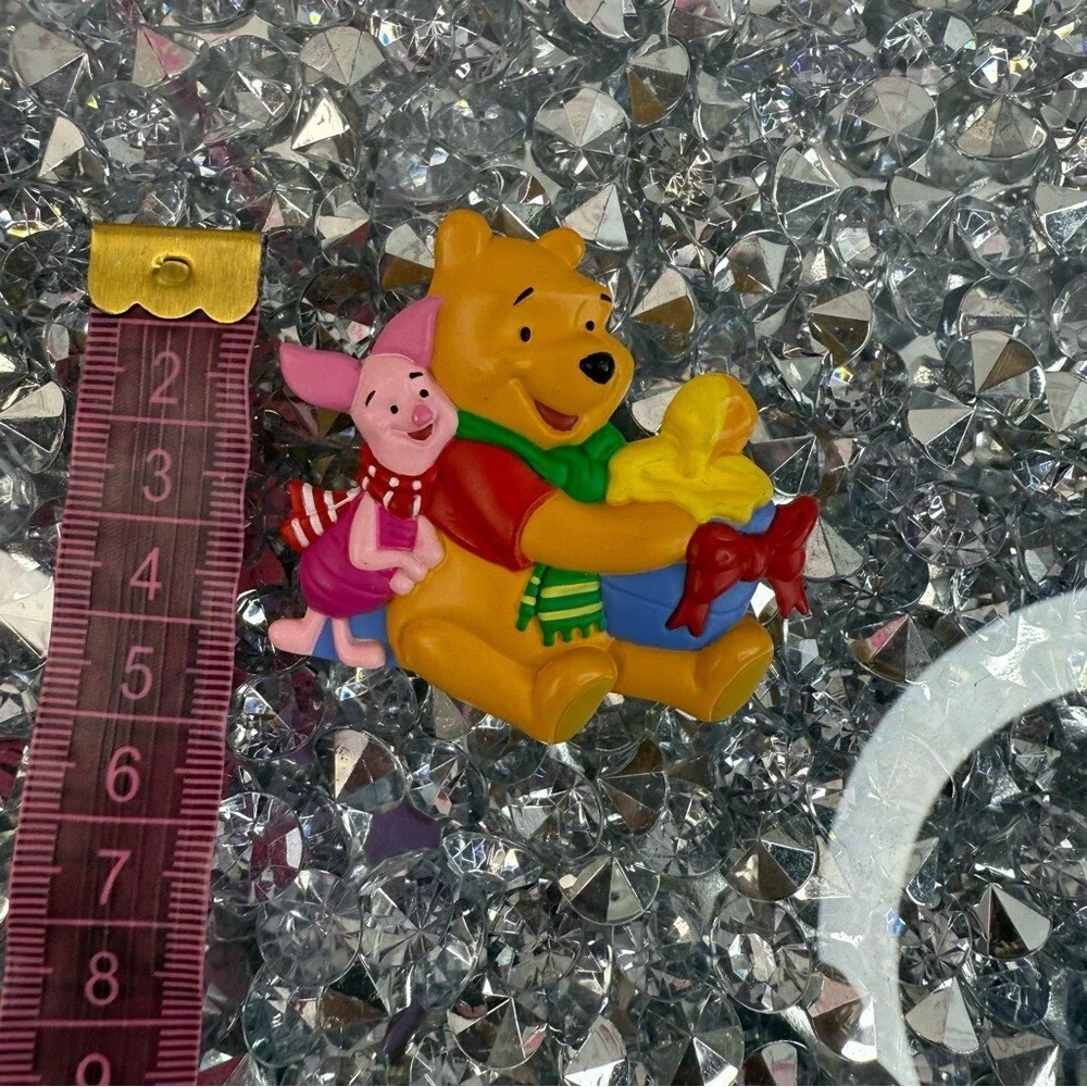 Disney Winnie the Pooh & Piglet Holiday Pin - Yellow, Pink, Red, Green, Blue